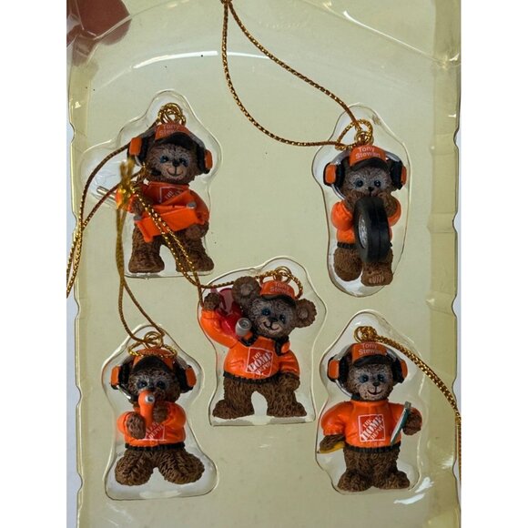 Trevco Brand NASCAR Tony Stewart #20 Set of 5 Bear Home Depot Ornaments (BOXED) - Picture 11 of 14